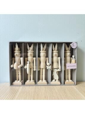 Make Market Mini DIY Unfinished Wooden Easter Bunny Nutcrackers - Plywood - 6in